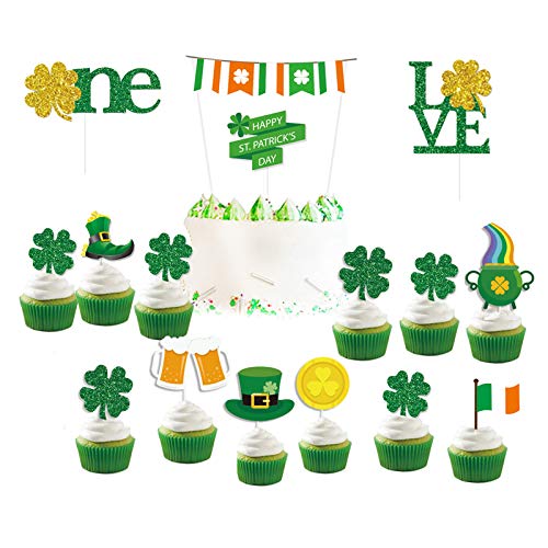 St Patricks Day Dessert Cupcake Toppers, Saint Pattys Day 16 P