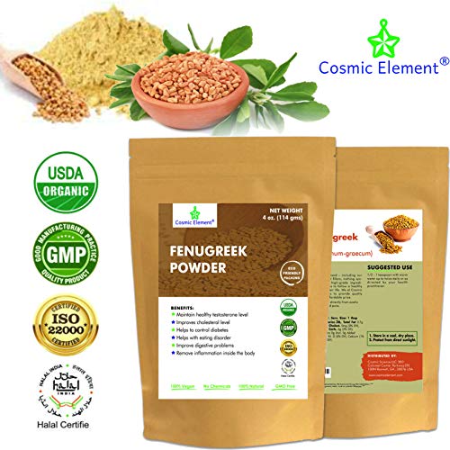 Usda Certified Organic Fenugreek Trigonella Foenum Powder , Meth