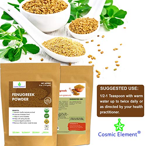Usda Certified Organic Fenugreek Trigonella Foenum Powder , Meth