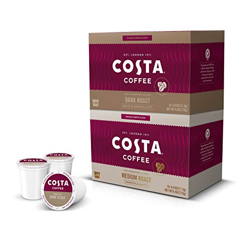 Costa Coffee Single Serve Pods Compatible With Keurig K-Cup Brew