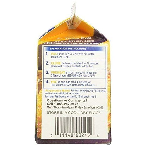 Golden Grill Russet Hashbrown Potatoes Net Wt 4.2 Ounce 119G