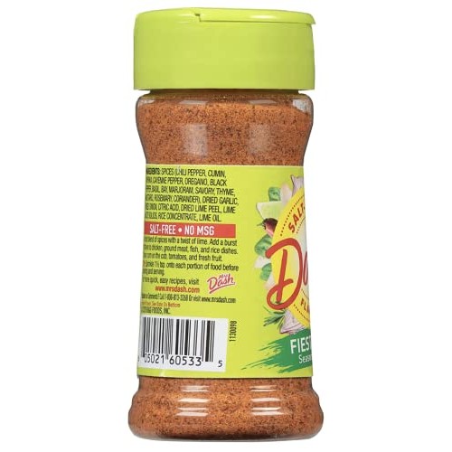 Dash Salt-Free Seasoning Blend, Fiesta Lime, 2.4 Ounce 2-Pack