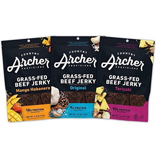Beef Jerky Variety Pack By Country Archer |Original, Teriyaki, M