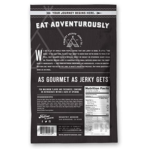 Original Beef Jerky By Country Archer, 100% Grass-Fed, Gluten Fr