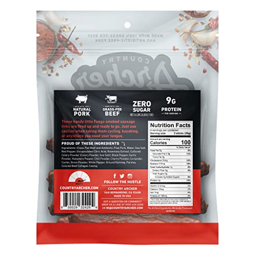 Zero Sugar Smoked Sausages by Country Archer, 100% Grass Fed & F...