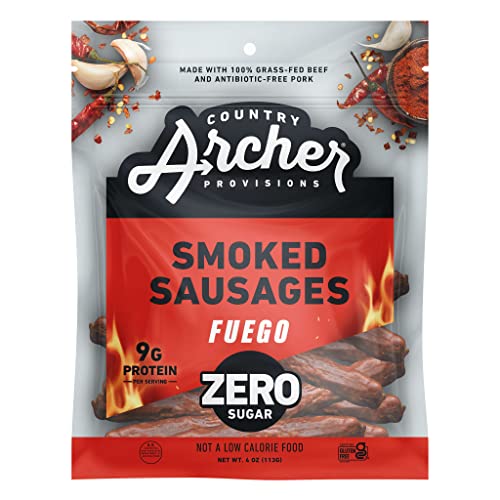 Zero Sugar Smoked Sausages by Country Archer, 100% Grass Fed & F...