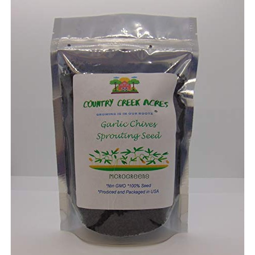 10 oz Garlic Chive Seeds, Non-GMO, Pure Microgreen Seeds- Delici...
