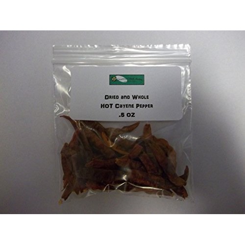 Cayenne Pepper, Whole Dried, Organic, .5 Oz, Delicious Fresh Spi