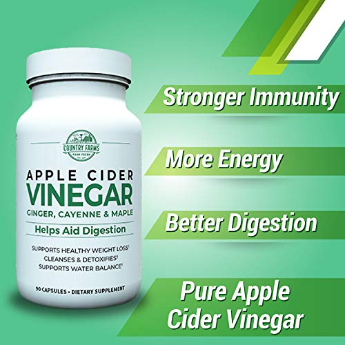Country Farms Apple Cider Vinegar Capsules, With Ginger, Cayenne