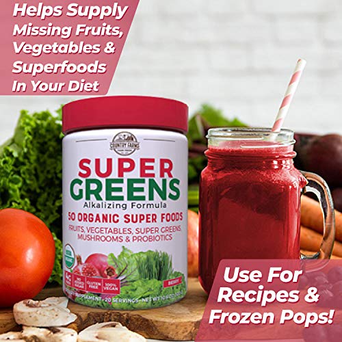 Country Farms Super Green Drink, Berry Flavor, 10.6 Ounce