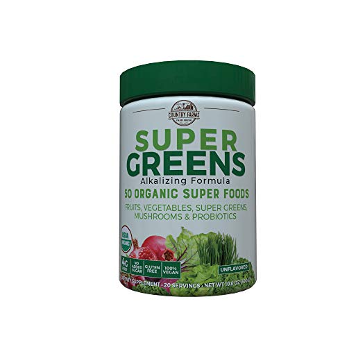 Country Farms Super Green Drink Mix, Natural, 10.6 Ounce Packag