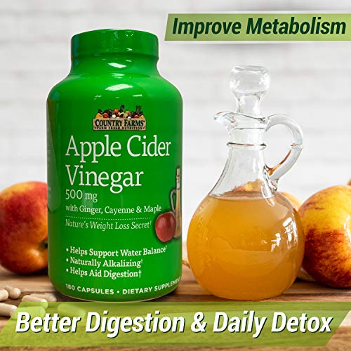 Country Farms Vinegar Capsules Helps Support Water Balance-Natur