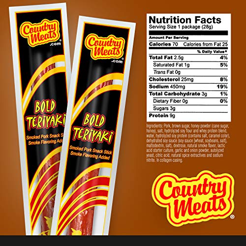 Country Meats, Meat Sticks, 0 Trans Fat, Low Carb, High Protein,
