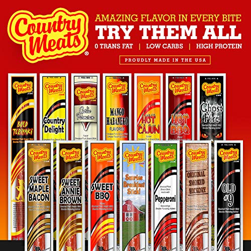 Country Meats, Meat Sticks, 0 Trans Fat, Low Carb, High Protein,