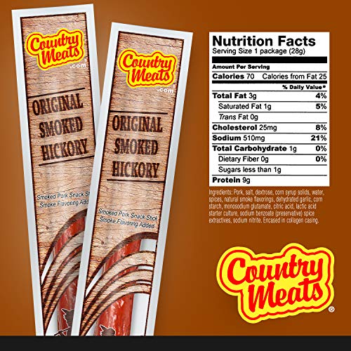 Country Meats, Snack Sticks, Usda Certified, 0 Trans Fat, Low Ca