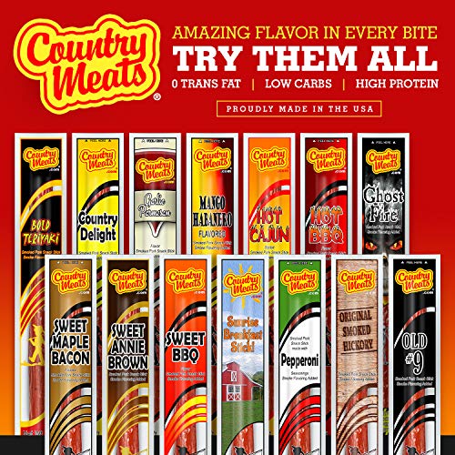 Country Meats, Snack Sticks, Usda Certified, 0 Trans Fat, Low Ca