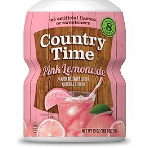 Country Time, Powdered Drink Mix, Pink Lemonade, 19Oz Tub Pack
