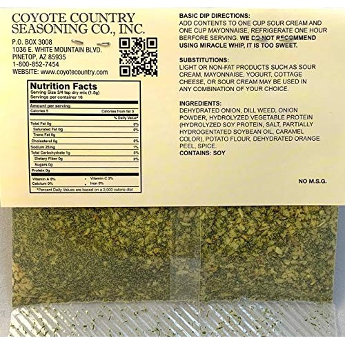 Coyote Countrys Dill Dip Mix 3 Pack