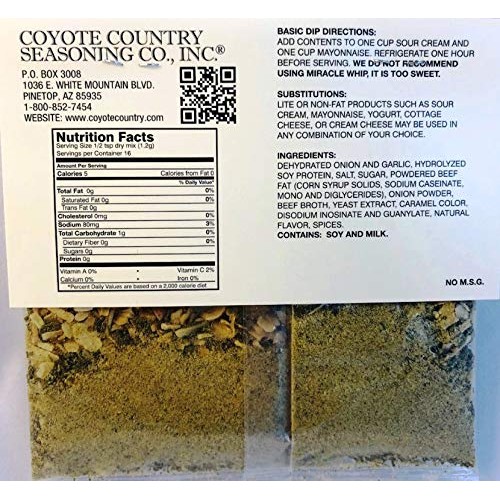 Coyote Countrys Onion And Chives Dip Mix 3 Pack