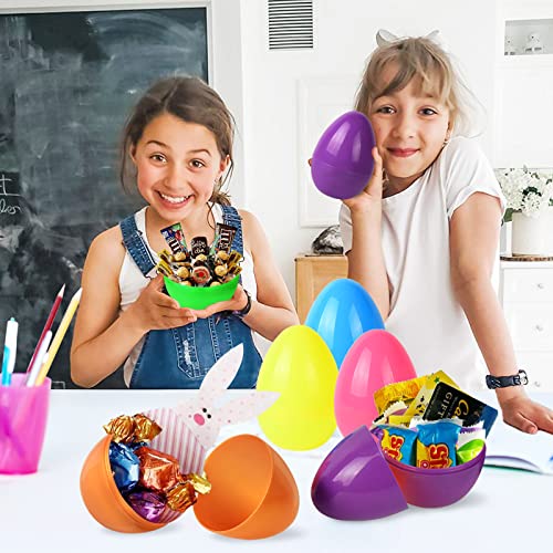 CoziPlan Fillable Easter Eggs, 13 Giant 6 Colorful Bright Plast...