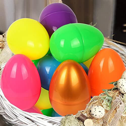 CoziPlan Fillable Easter Eggs, 13 Giant 6 Colorful Bright Plast...