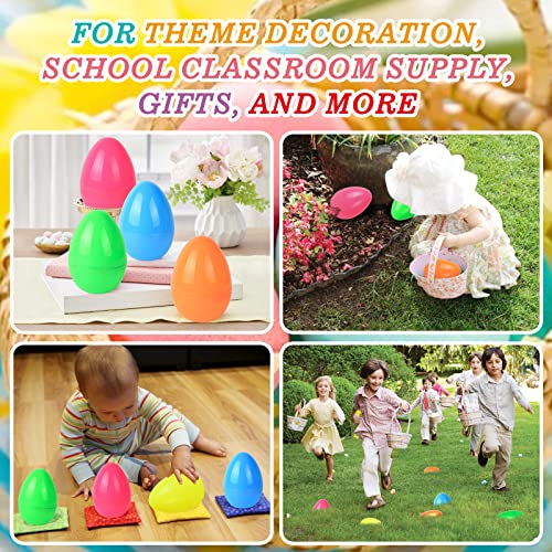 CoziPlan Fillable Easter Eggs, 13 Giant 6 Colorful Bright Plast...