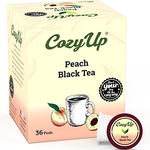 CozyUp Peach Black Tea Pods for Keurig K-Cup Brewers, 36-Count