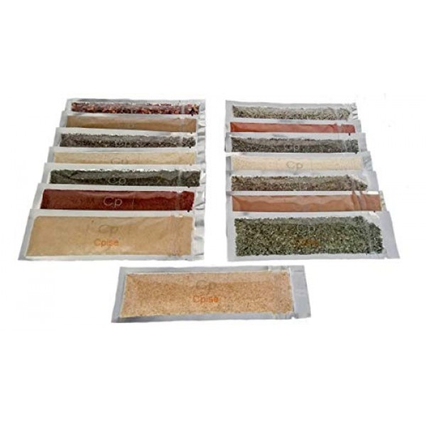Cpise Organic Spice Starter Gift Set - Includes 15 Spices, Herbs...