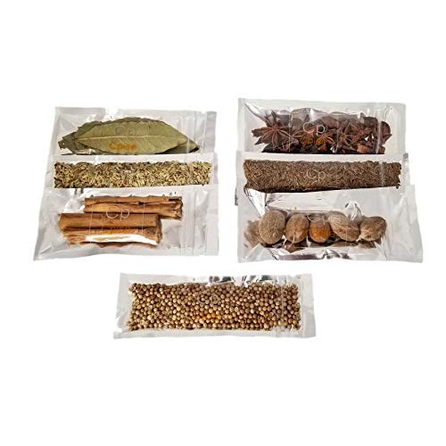 Organic Whole Spices Starter Gift Set - 7 Spice Kit: Bay Leaves,