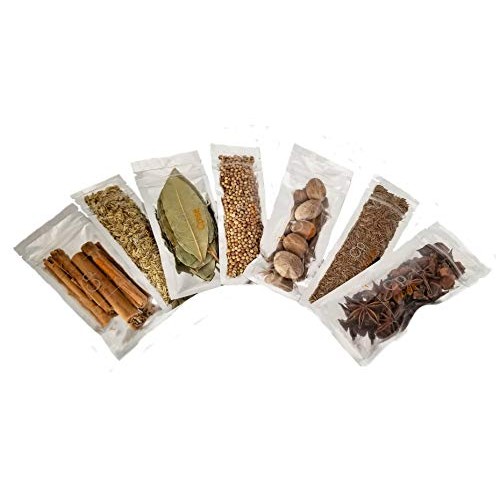 Organic Whole Spices Starter Gift Set - 7 Spice Kit: Bay Leaves,