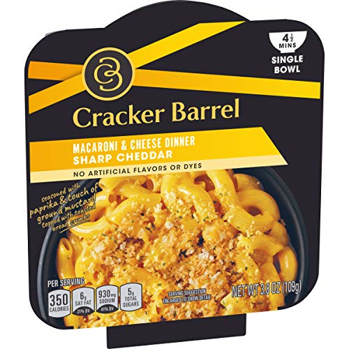 Cracker Barrel Sharp Cheddar Macaroni &Amp; Cheese Single Bowl 3.8O