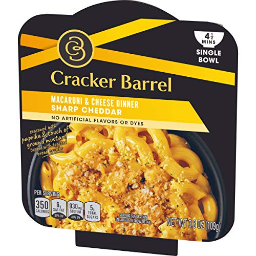 Cracker Barrel Sharp Cheddar Macaroni &Amp; Cheese Single Bowl 3.8O