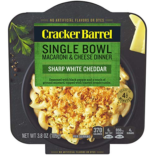 Cracker Barrel Sharp White Cheddar Macaroni &Amp; Cheese Single Bowl