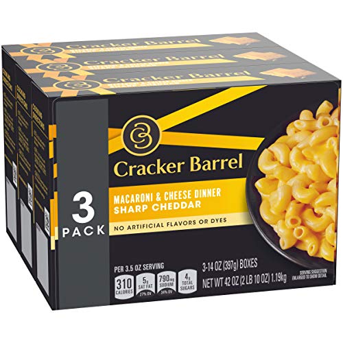 Cracker Barrel Sharp Cheddar Macaroni &Amp; Cheese 3 - 14 Oz Boxes Cracker Barrel Sharp Cheddar Macaroni &Amp; Cheese 3 - 14 Oz Boxes