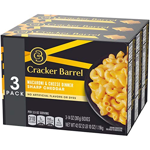 Cracker Barrel Sharp Cheddar Macaroni &Amp; Cheese 3 - 14 Oz Boxes Cracker Barrel Sharp Cheddar Macaroni &Amp; Cheese 3 - 14 Oz Boxes