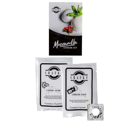 Crafky Fresh Mozzarella Cheese Making Kit – Easy DIY Cheese Maki...