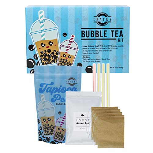 Diy Bubble Tea Making Kit, Complete With Boba Tapioca Pearls, St