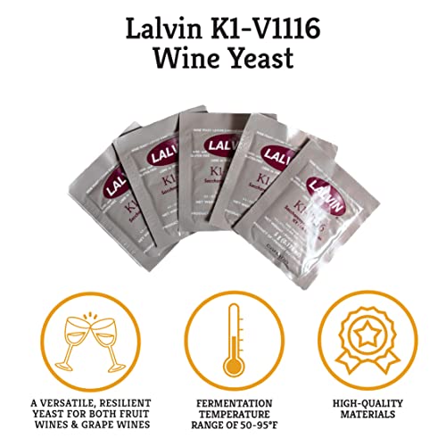 Craft A Brew - Lalvin K1-V1116 Wine Yeast - Neutral Dry Wine Yea...