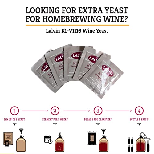 Craft A Brew - Lalvin K1-V1116 Wine Yeast - Neutral Dry Wine Yea...