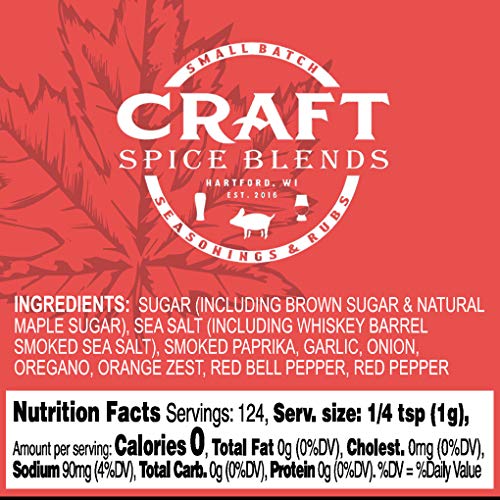 Whiskey Maple Smoke - All Purpose Rub/Seasoning - Craft Spice Bl