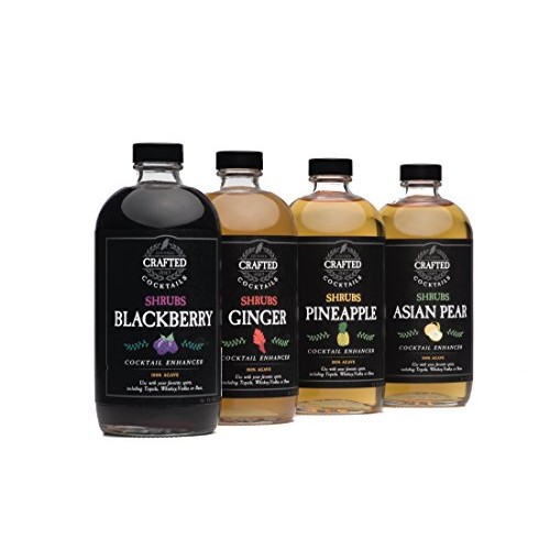 Crafted Cocktails Shrubs Variety 4 Pack All Four Flavors, Ginger