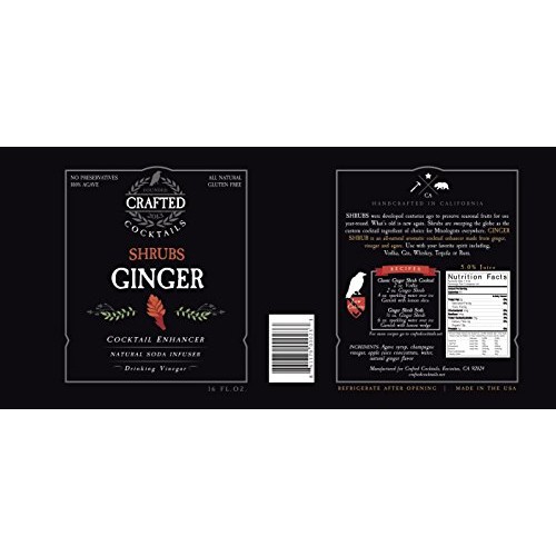 Crafted Cocktails Ginger Shrubs Cocktail Enhancer, Soda Flavorin