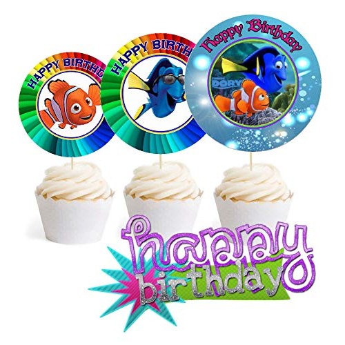 Crafting Mania Llc. 12 Happy Birthday Finding Dory Inspired Part