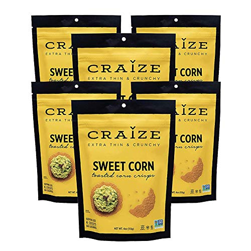 Craize Extra Thin &Amp; Crunchy Toasted Corn Crisps Sweet Corn Flavo