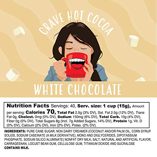 Crave Hot Chocolate Compatible With 2.0 K-Cup Brewers, White Cho