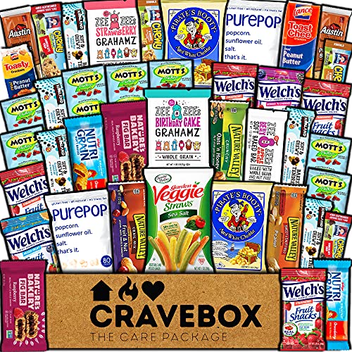 Cravebox Healthy Care Package 40 Count Natural Food Bars Nuts