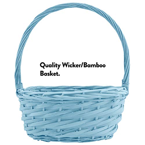 Blue Easter Basket for Kids and Adults 45ct - Already Filled E...