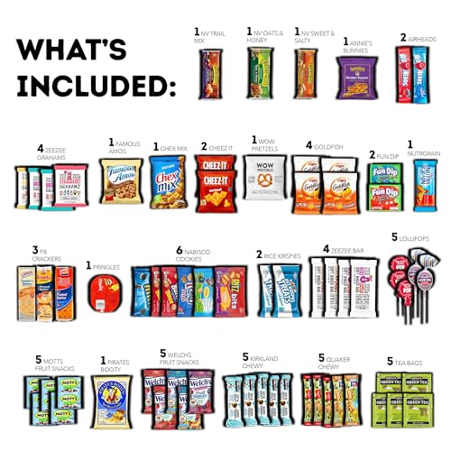 CRAVEBOX Snack Box 110 Count Valentines Variety Pack Care Pack...