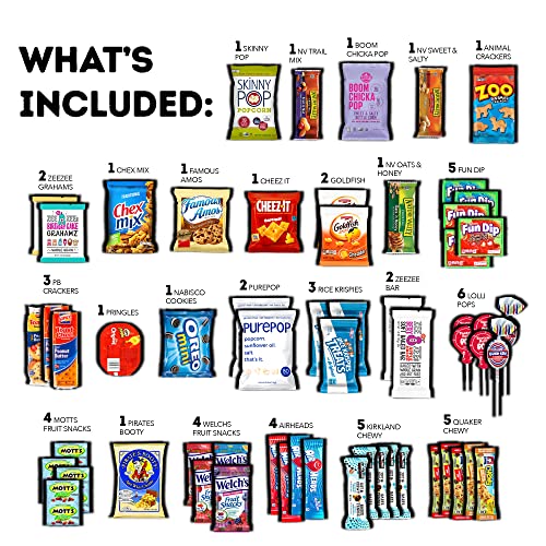 CRAVEBOX Snack Box Variety Pack Care Package 80 Count Treats G...