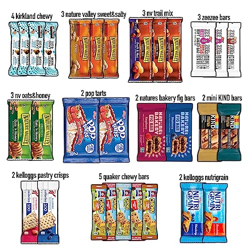 CRAVEBOX Ultimate Breakfast Bars Mix 30ct - Healthy Snacks to ...